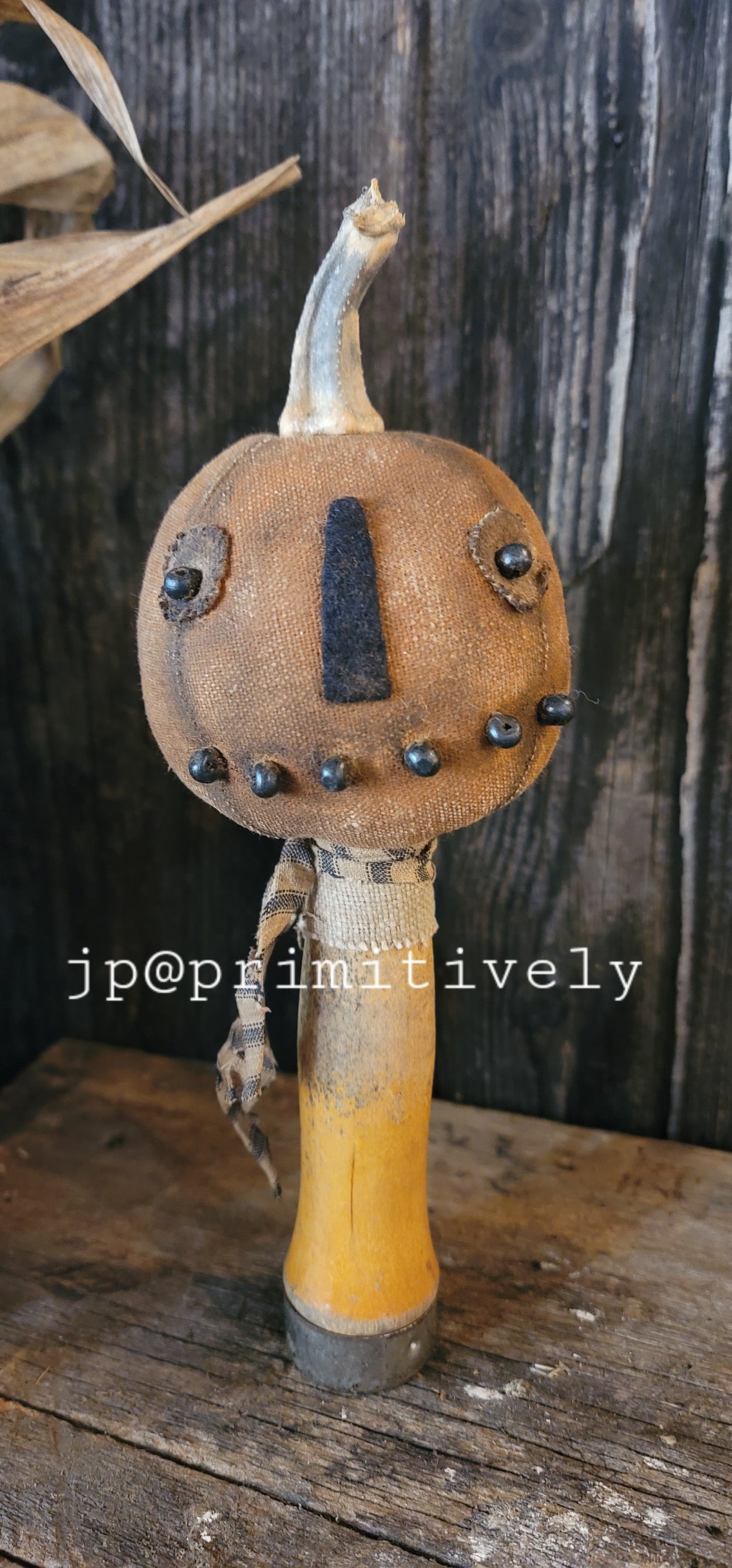 Antique jump rope handle pumpkin #4