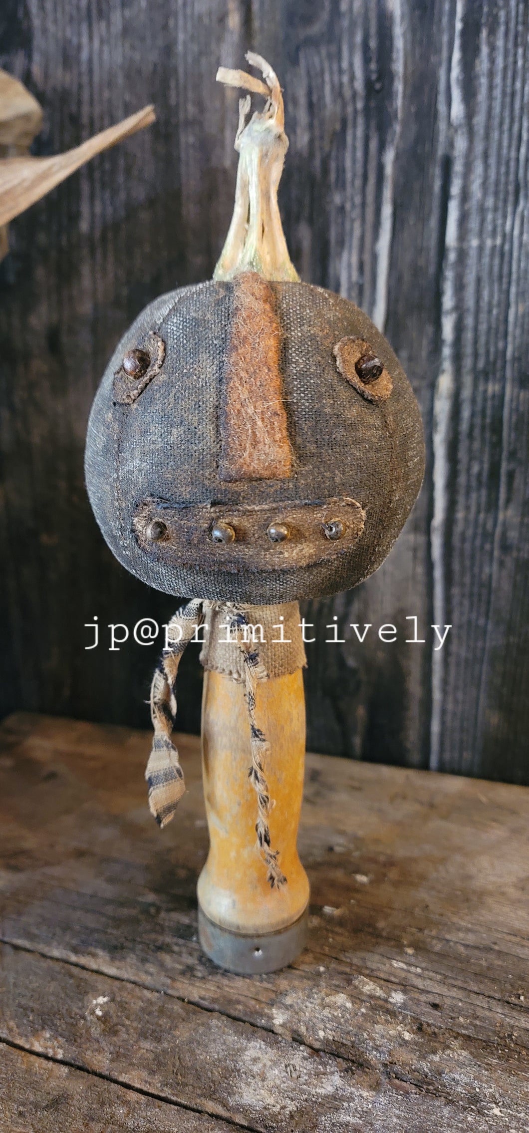 Antique jump rope handle pumpkin #3