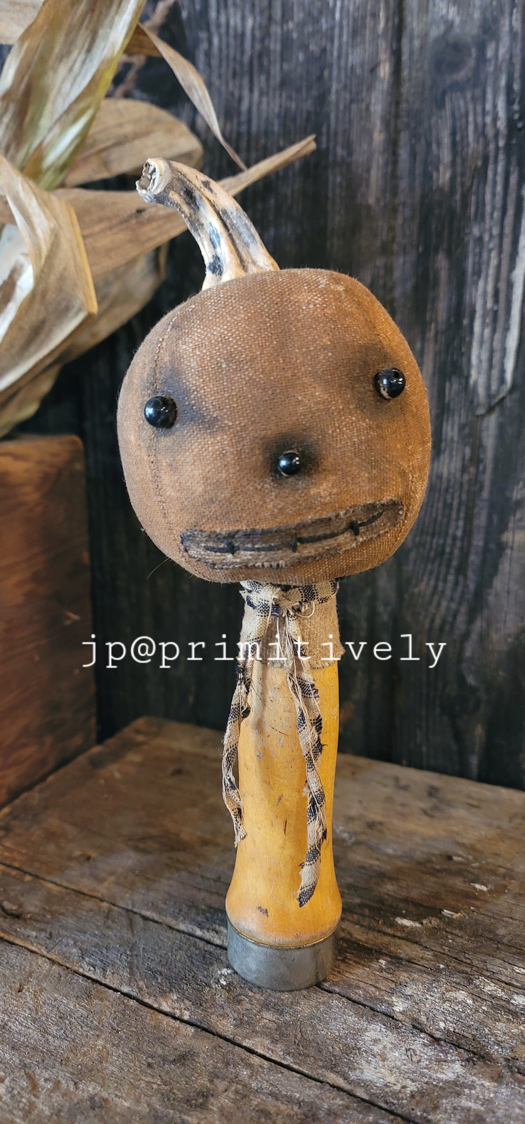 Antique jump rope handle pumpkin #2